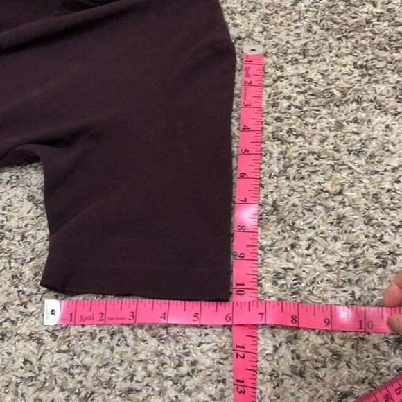 COS T-Shirt Top Size Small Eggplant Dark Purple Ribbed Cotton Short Sleeve - Picture 10 of 11